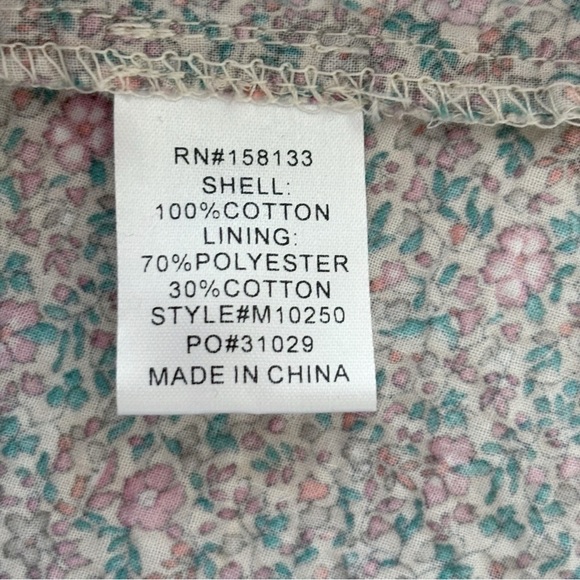 Moodie Ditsy Floral Lace Smocked Blouse Small - Picture 7 of 9